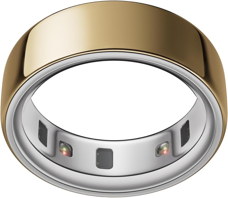 Oura Ring 4 – Gold – Size 8 – Sleep, Activity, Women’s Health, AI Advisor, Up to 8 Days of Battery Life, Size Before You Buy, Android & iOS Compatible