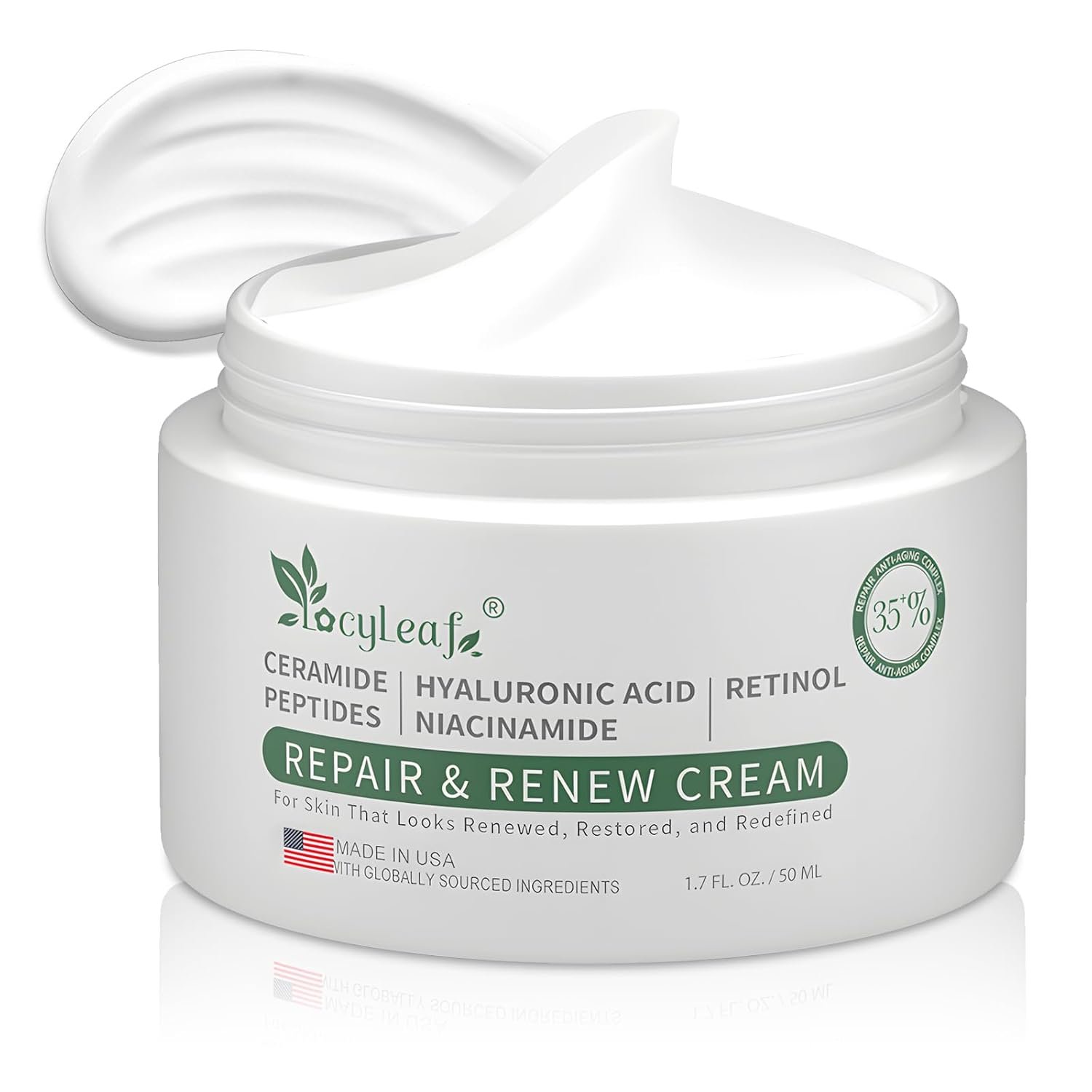 Barrier-Repair Moisturizer for Sensitive Skin – Formulated with Niacinamide, Ceramides, and Hyaluronic Acid – Soothes Redness, Minimizes Pores, and Brightens Dull Skin – Made in the USA – 1.7 fl oz