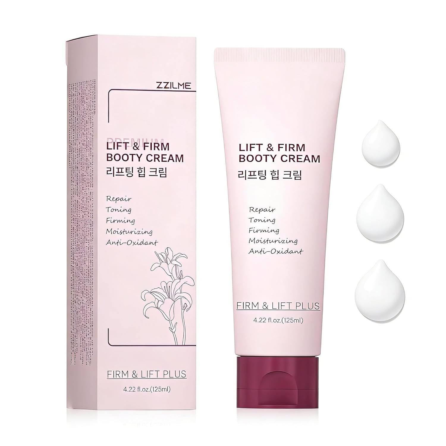 B TIGHT Cellulite Cream, Body Firming & Tightening Cream for Thighs, Butt & Stomach, Smooths the Look of Uneven Skin, Lightweight Fast-Absorbing Moisturizer, Korean Skincare, 4.23 Fl Oz