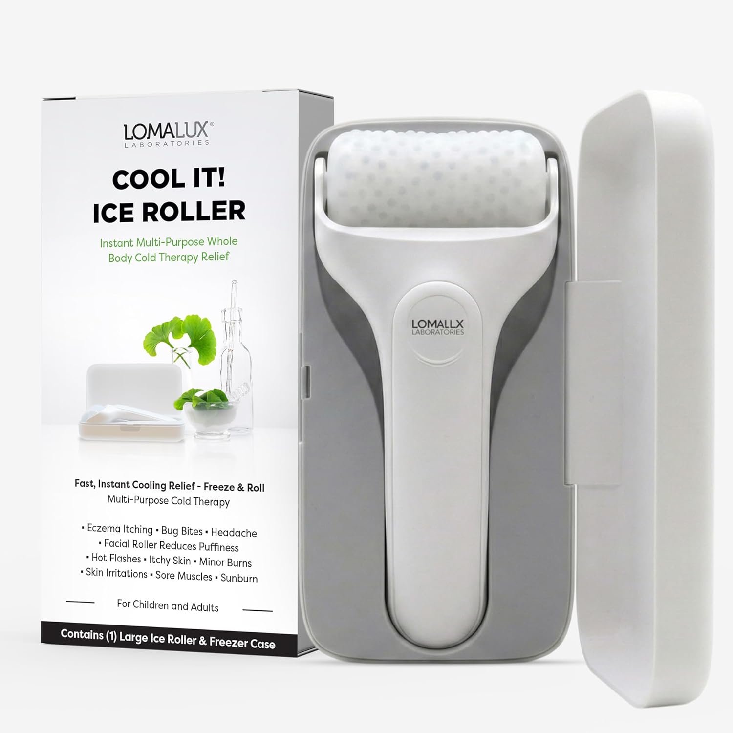 Loma Lux Cool IT! ICE Roller – Multi-Purpose Face & Body Cold Therapy for Skin Itch, Puffiness, Eczema, Minor Burns & Sunburn Relief | Soothing, Reusable