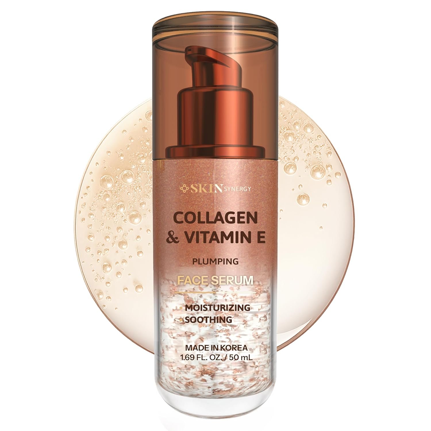 Collagen & Vitamin E Face Serum – Hydrating, Firming & Nourishing Formula – Dermatologist Tested, Anti-Aging, Korean Skin Care – Clean Beauty, Cruelty Free, Vegan – 1.69 Fl Oz