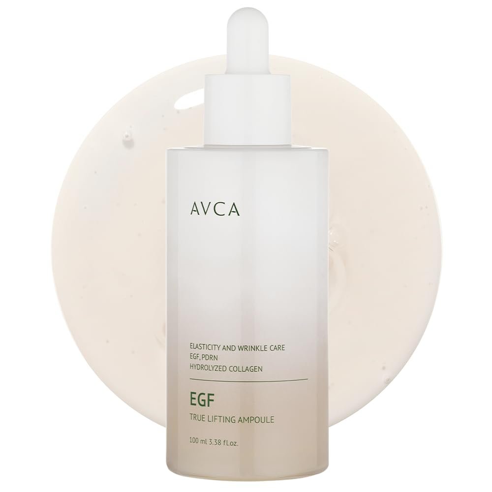 AVCA EGF & PDRN Lifting Serum 100ml(3.38 fl. oz) – Firming & Elasticity Support with Hydrolyzed Collagen + Panthenol, Improves Look of Fine Lines, K-Beauty