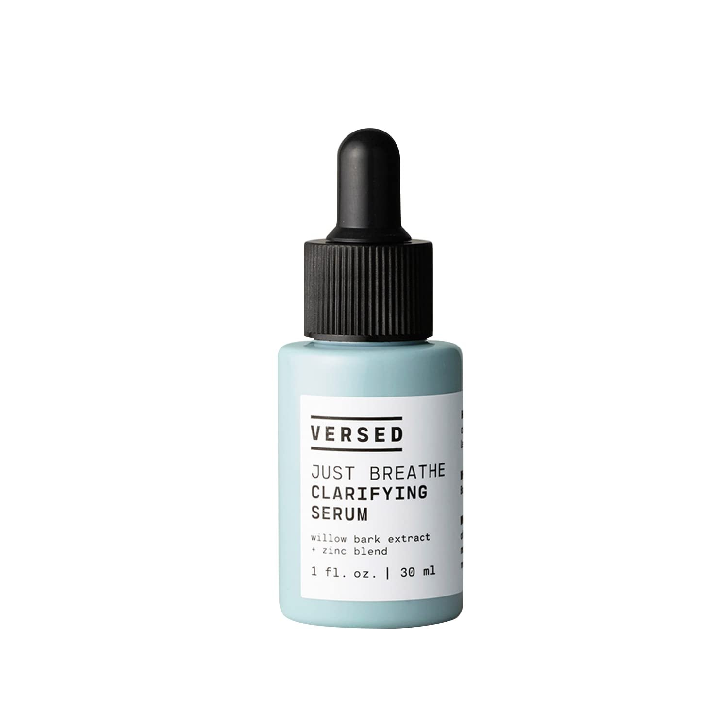 Versed Just Breathe Clarifying Facial Serum – Blend of Antioxidants, Niacinamide, White Willow and Zinc Helps Reduce Blemishes, Decongest Pores and Soothe Redness – Vegan Acne Serum (1 fl oz)