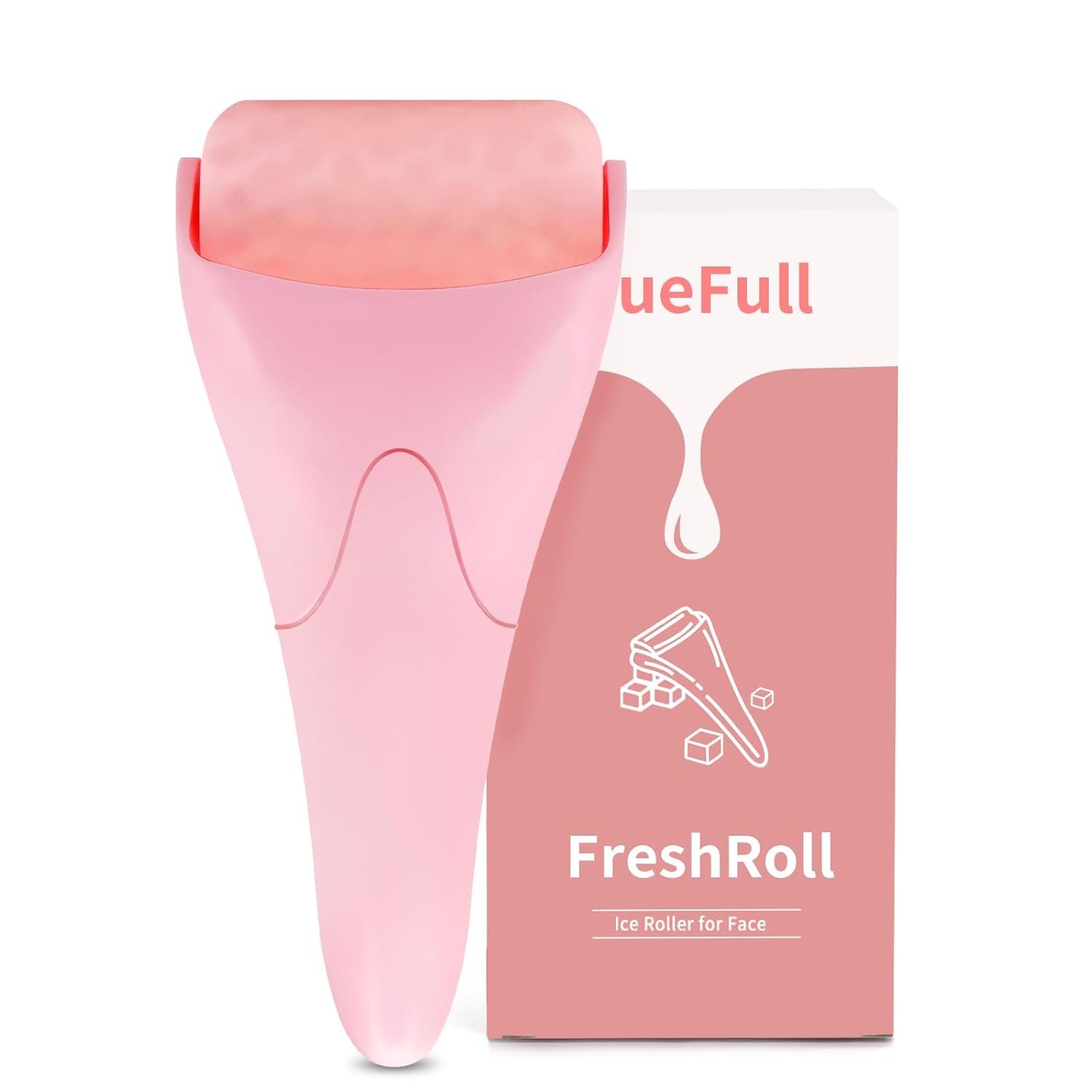 huefull Ice Roller for Face, Skin Care Set ，Spa Gifts for Women,Skin Care Wrinkle Remover for Face Massager Roller & Self Care Gifts for Woman (Pink)