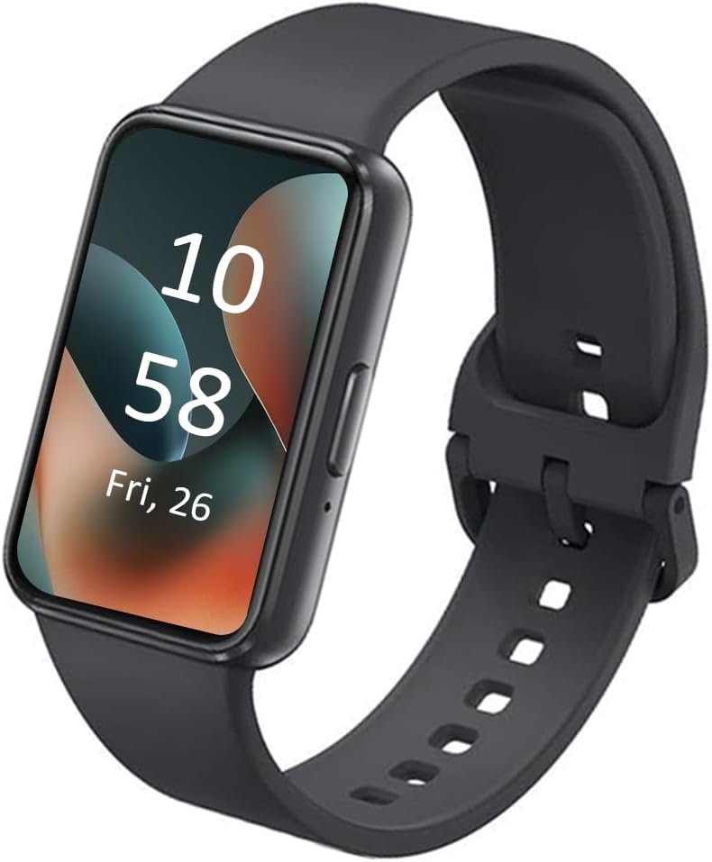 SAMSUNG Galaxy FIT 3 [2024] 1.6″ AMOLED Display | 14 Days Battery Life | 100+ Watchfaces | 100+ Exercise Modes | International Model – (Gray)