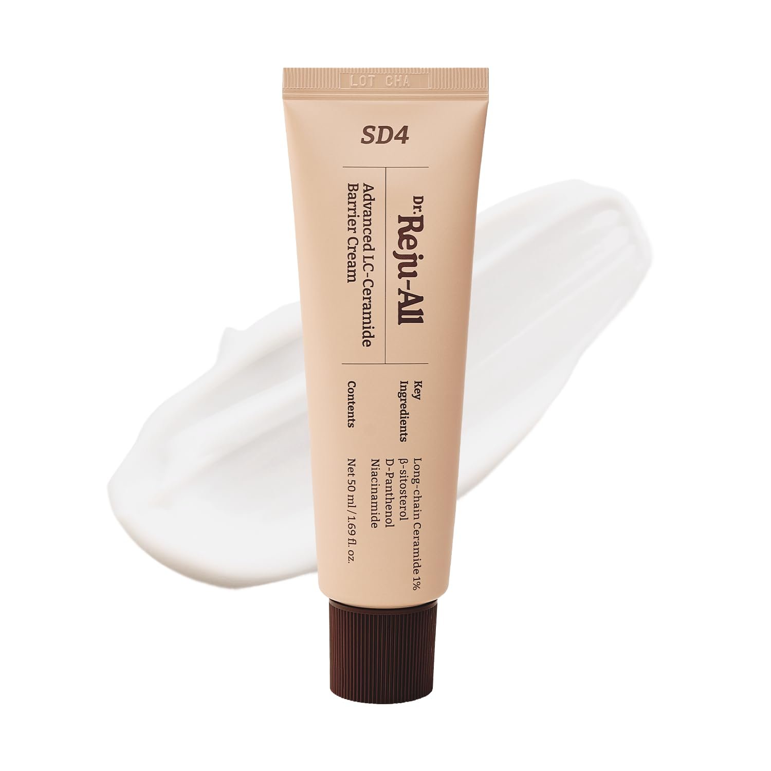 Dr.Reju-All Advanced LC-Ceramide Barrier Cream – Patented Long Chain Ceramide Deep Hydration – Lightweight Korean Face Moisturizer for Strengthening Skin Barrier – 1.69 Fl Oz