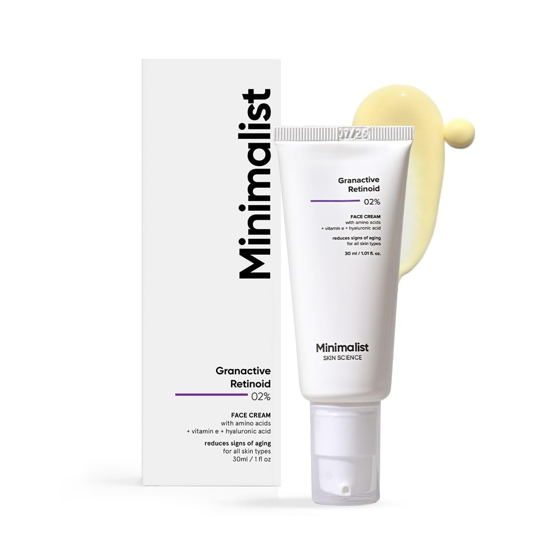 Minimalist Granactive Retinoid 2% Anti Aging Night Cream | Reduces Wrinkles & Fine Lines | Improves Skin Elasticity, Stimulates Collagen Production for Radiant & Glowing Skin | 1 Fl Oz / 30 ml