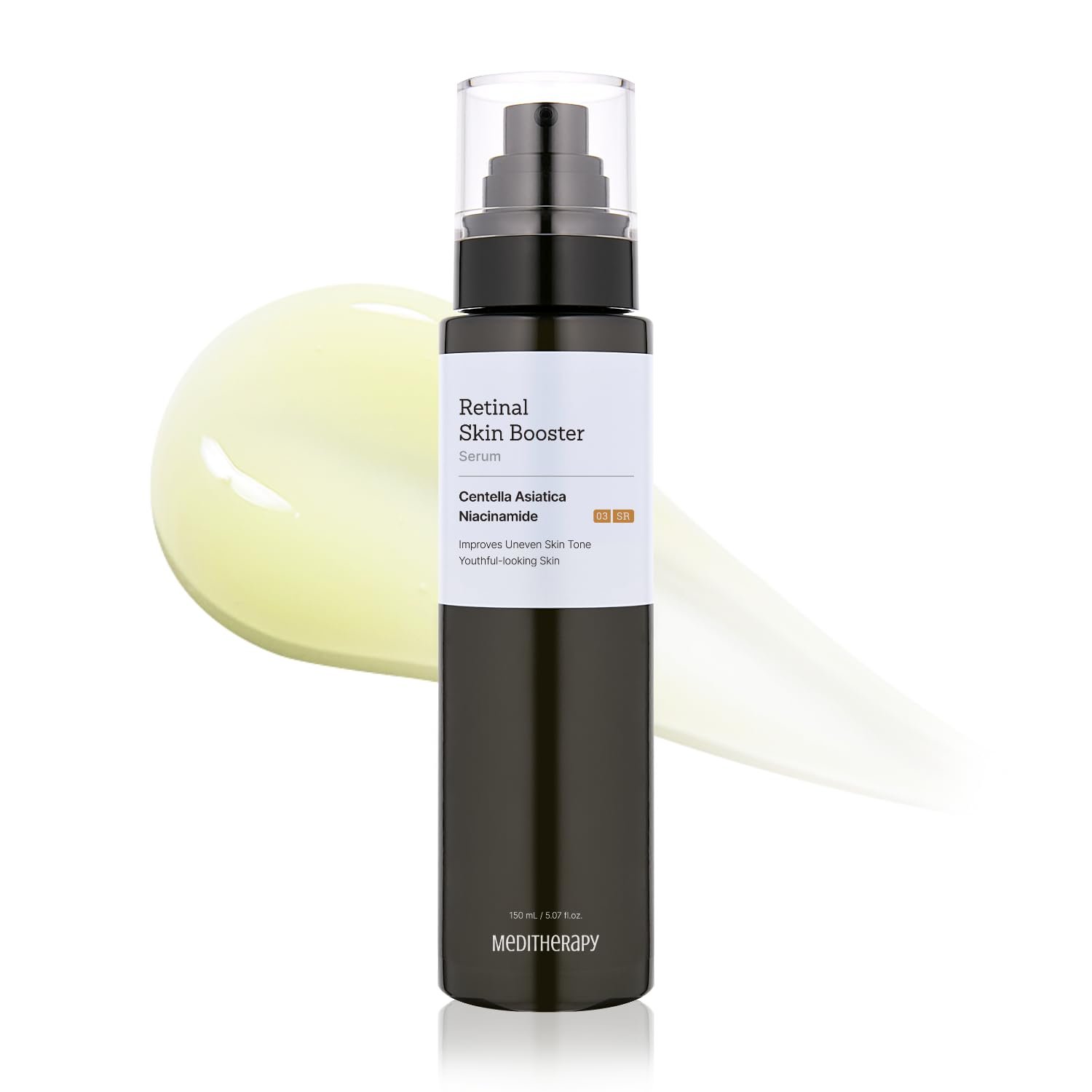 MEDITHERAPY Retinal Skin Booster Serum | Retinaldehyde, Niacinamide Anti-Aging Serum – K-Beauty Facial Serum for Fine Lines, Firming & Radiance | Hydrating Face Serum All Skin Types, 5.07 fl oz