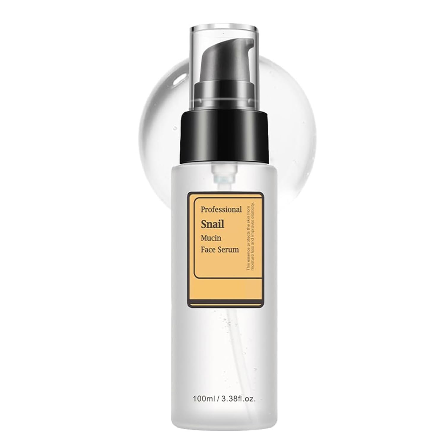 Snail Mucin Serum, Snail Secretion Filtrate, Snail Mucin Power Repairing Essence, Hydrating Serum with Snail Secretion Filtrate Sodium Hyaluronate for All Skin