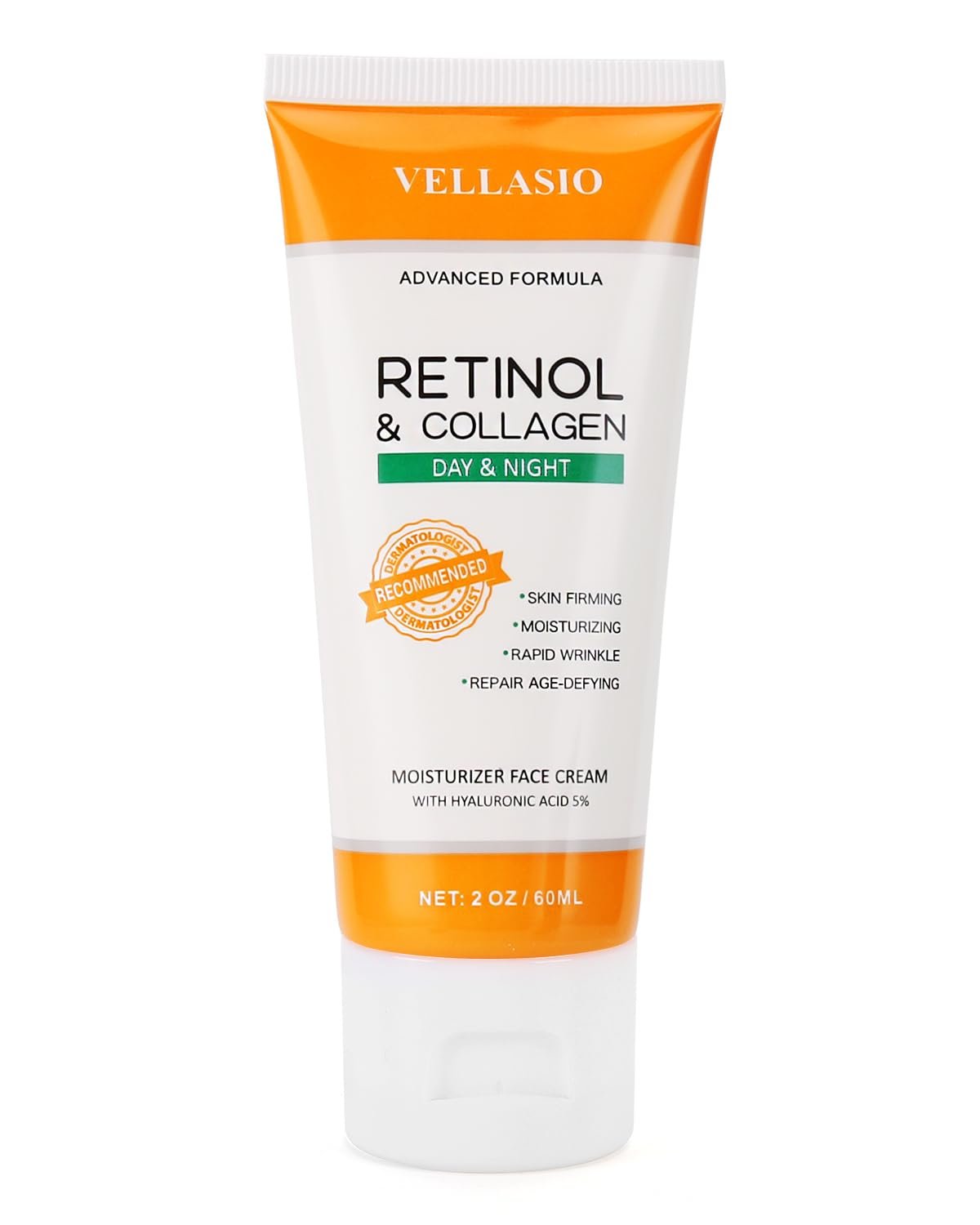 Retinol Collagen Face Moisturizer, Anti Aging Moisturizer for Face, Day & Night Skin Tightening Cream, Anti Wrinkle Cream Women & Men – 60ml