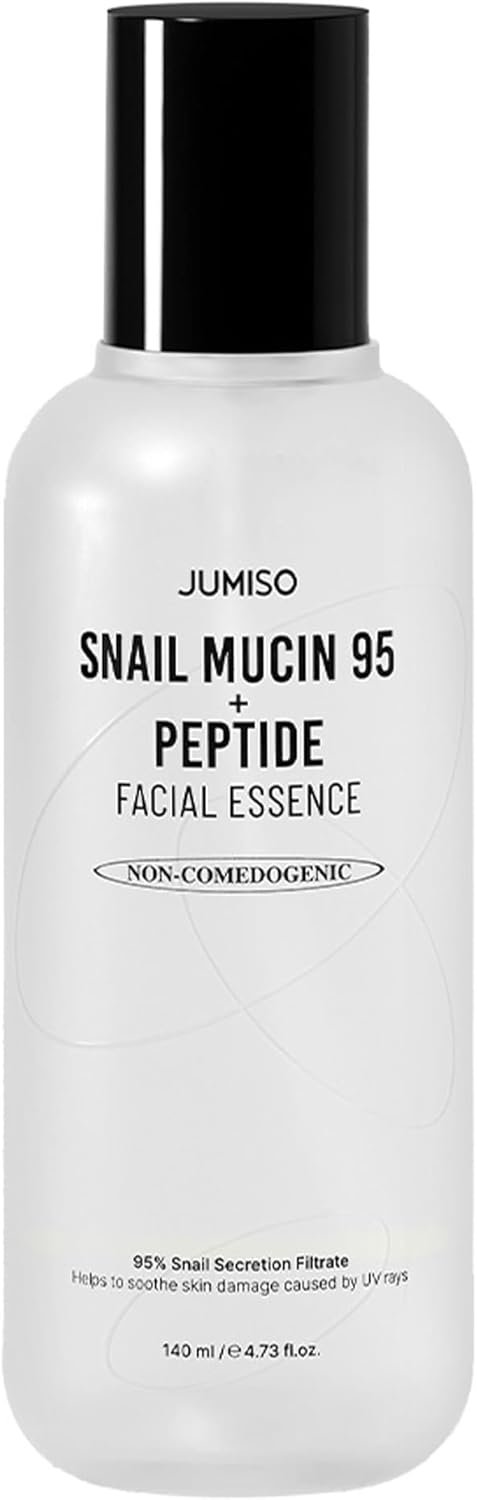 Snail Mucin 95 + Peptide Essence – Advanced Skin Repair Serum for Acne-Prone & Sun-Damaged Skin, Non-Comedogenic Facial Moisturizer with 5-Peptide Complex, Fragrance-Free, Slow-Aging, 4.73 fl.oz.