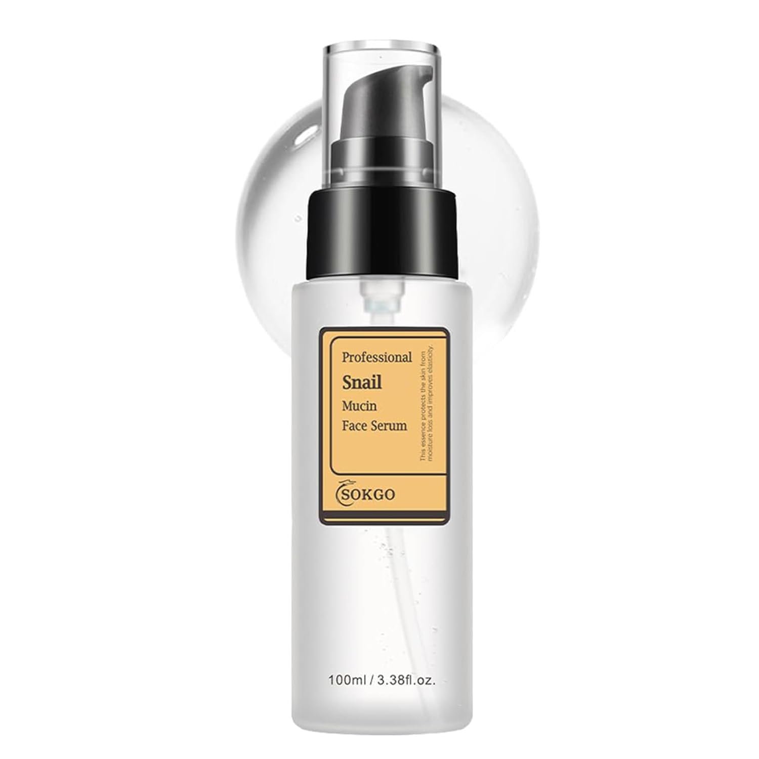 Snail Mucin Serum, Snail Secretion Filtrate, Snail Mucin Power Repairing Essence, Hydrating Serum with Snail Secretion Filtrate Sodium Hyaluronate for All Skin