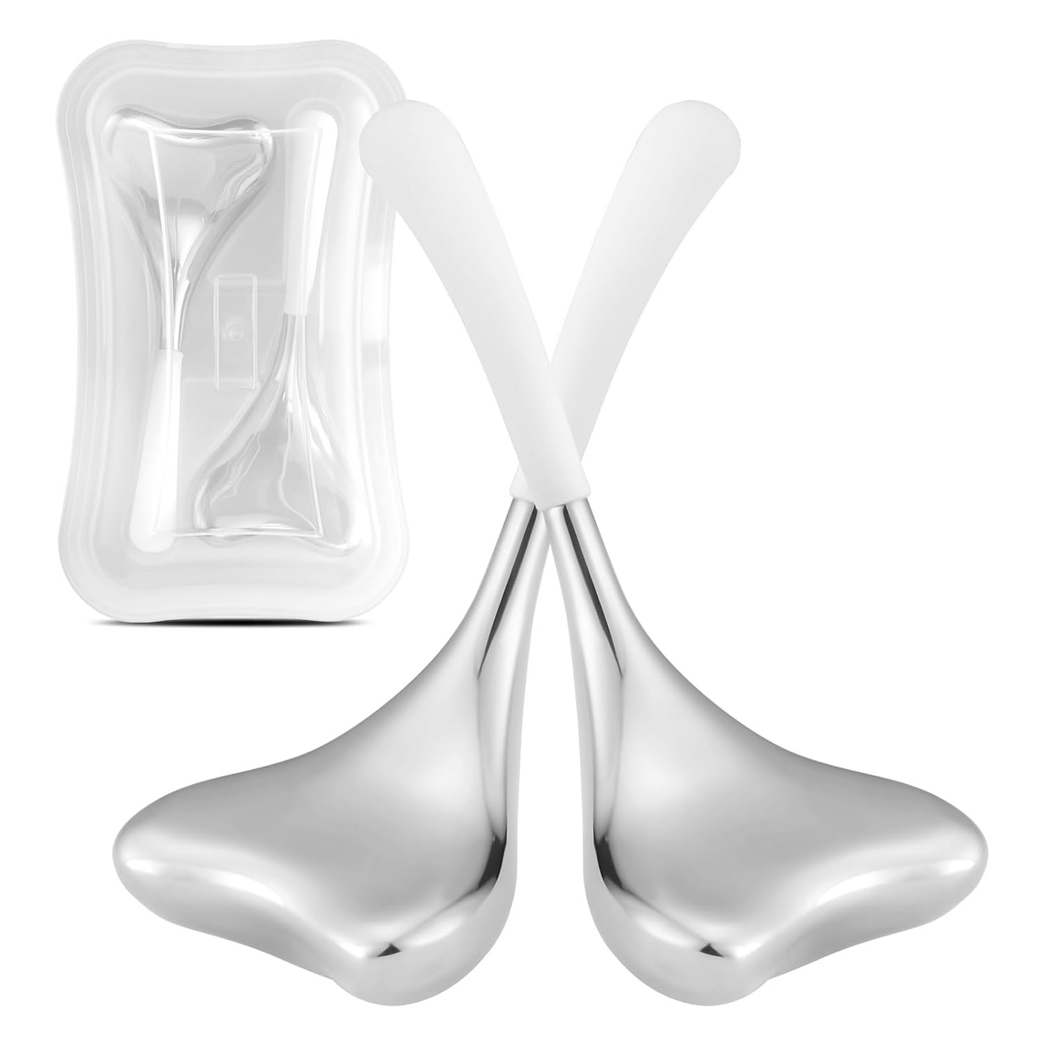 Running man Cryo Sticks for Face – Gua Sha and Massage 2-in-1, Ice Globes-Facial Skin Care Tools for Women, Cold Globes for Facials, Cooling Face Globes