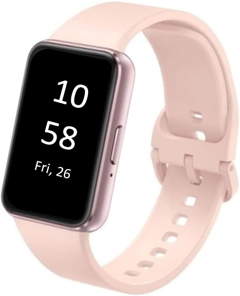 SAMSUNG Galaxy FIT 3 [2024] 1.6″ AMOLED Display | 14 Days Battery Life | 100+ Watchfaces | 100+ Exercise Modes | International Model – (Pink)