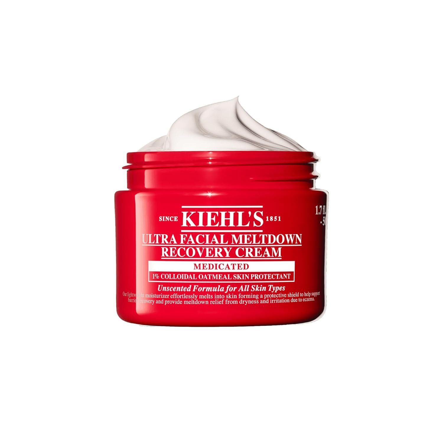 Kiehl’s Ultra Facial Recovery Barrier Cream, Lightweight Moisturizing Face Cream, Provides Moisture Boost, Lotion Repairs and Restores Skin Barrier, Suitable for Dry and Sensitive Skin