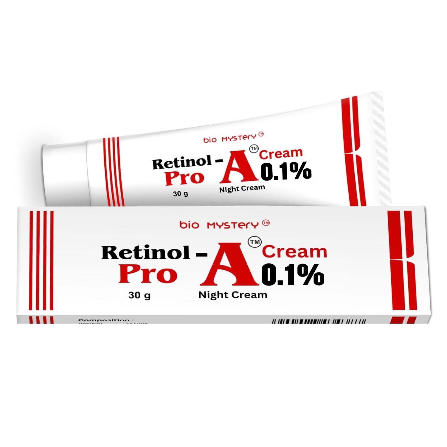 Retinol Cream 0.1 Vitamin A Fine Lines, Sun Spots, Anti-Aging (30 Gram / 1.0 Oz)