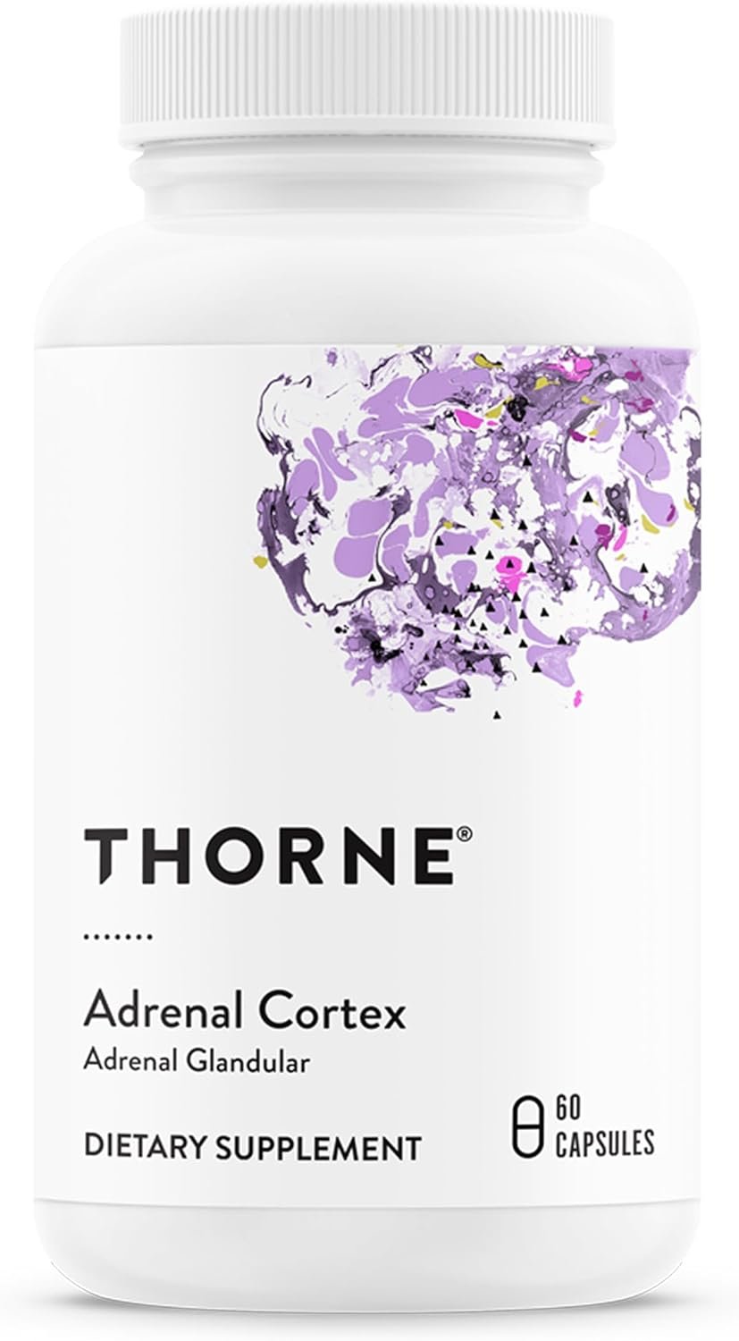THORNE – Adrenal Cortex – Supplement for Cortisol Management – Supports Healthy Adrenal Gland Function, Stress Management, Immune System, Fatigue & Metabolism* – Third-Party Certified – 60 Capsules