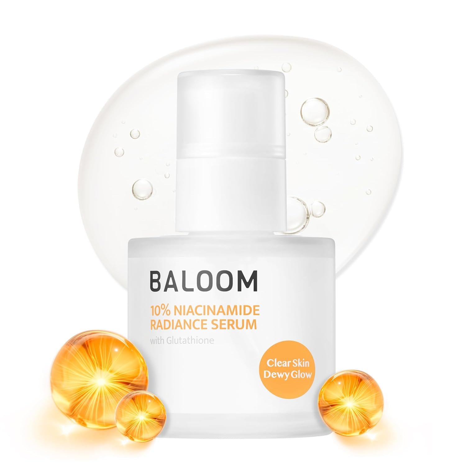 BALOOM 10% Niacinamide Dark Spot Remover For Face – Korean Skin Care for Uneven Tone, Discoloration & Pore Minimizing – Brightening Glutathione Face Serum for Hydration & Glass Skin – 1.69 fl oz