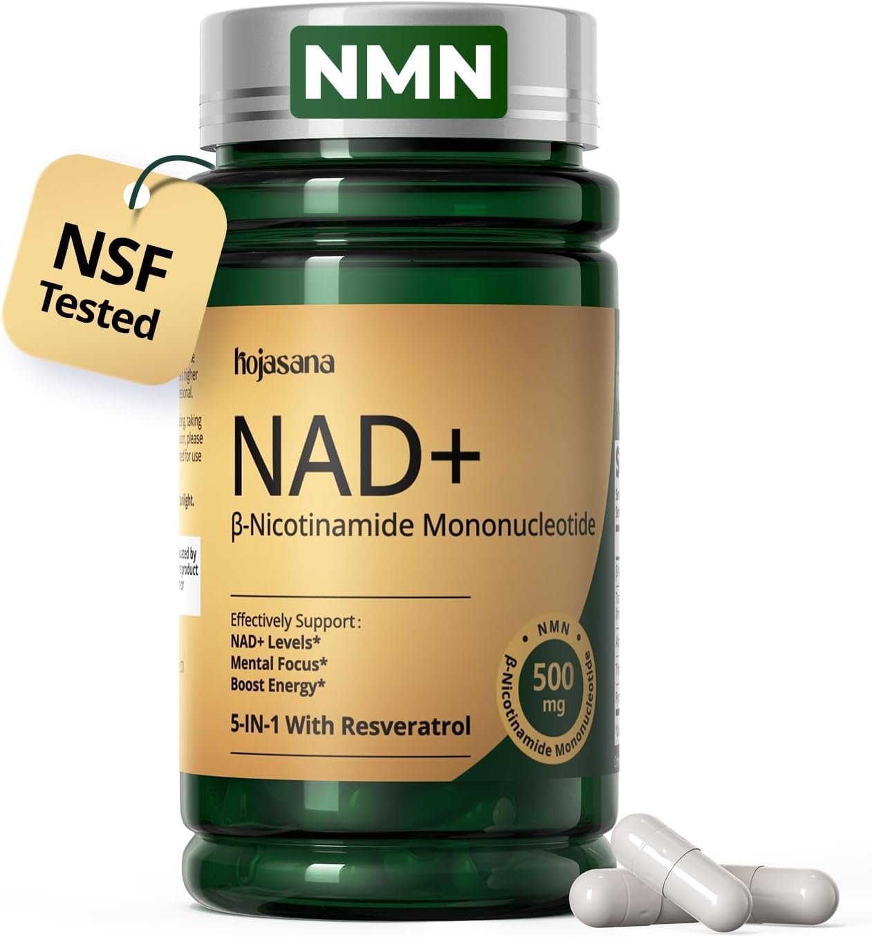 NAD Supplement for Women with Resveratrol – Supports Cellular Energy, Anti-Aging & DNA Repair -Advanced NAD Supplement for Women & Men, Non-GMO, 30-Day Supply