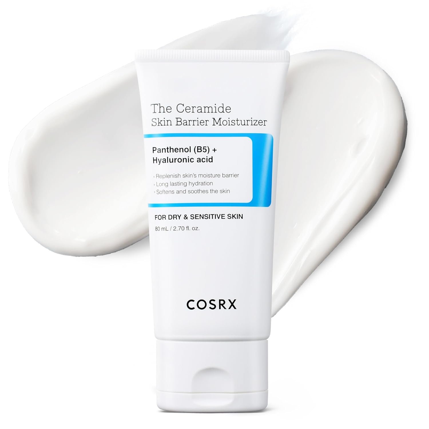 COSRX Ceramide Skin Barrier Moisturizer for Face with 7 Ceramides, Hyaluronic Acid & Panthenol for All Skin Types, 2.7 oz, Korean Face Moisturizer Cream, Korean Skin Care, Mothers Day Gifts for Mom