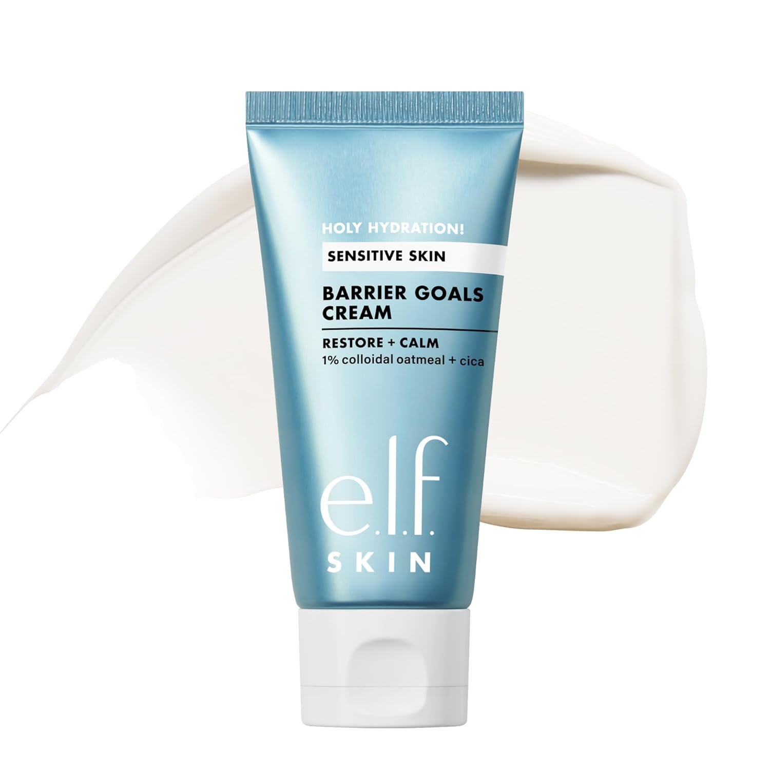 e.l.f. SKIN Holy Hydration! Barrier Goals Cream, Rich Face Moisturizer For Hydrating & Soothing, Helps Visibly Reduce Redness, Vegan & Cruelty-Free