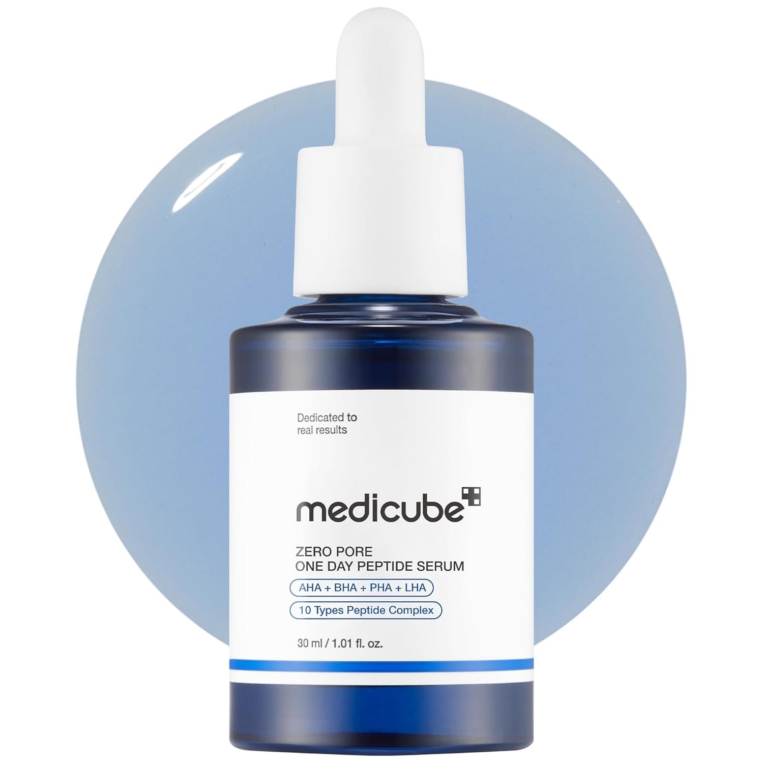 medicube Zero Pore One Day 10 Peptide Serum | Pore Refining & Oil Balancing Serum | AHA, BHA, PHA, LHA + Copper Peptide, GHK-Cu | Daily Pore-Focused Care for Firmness | Korean Skincare, 1.01 fl oz
