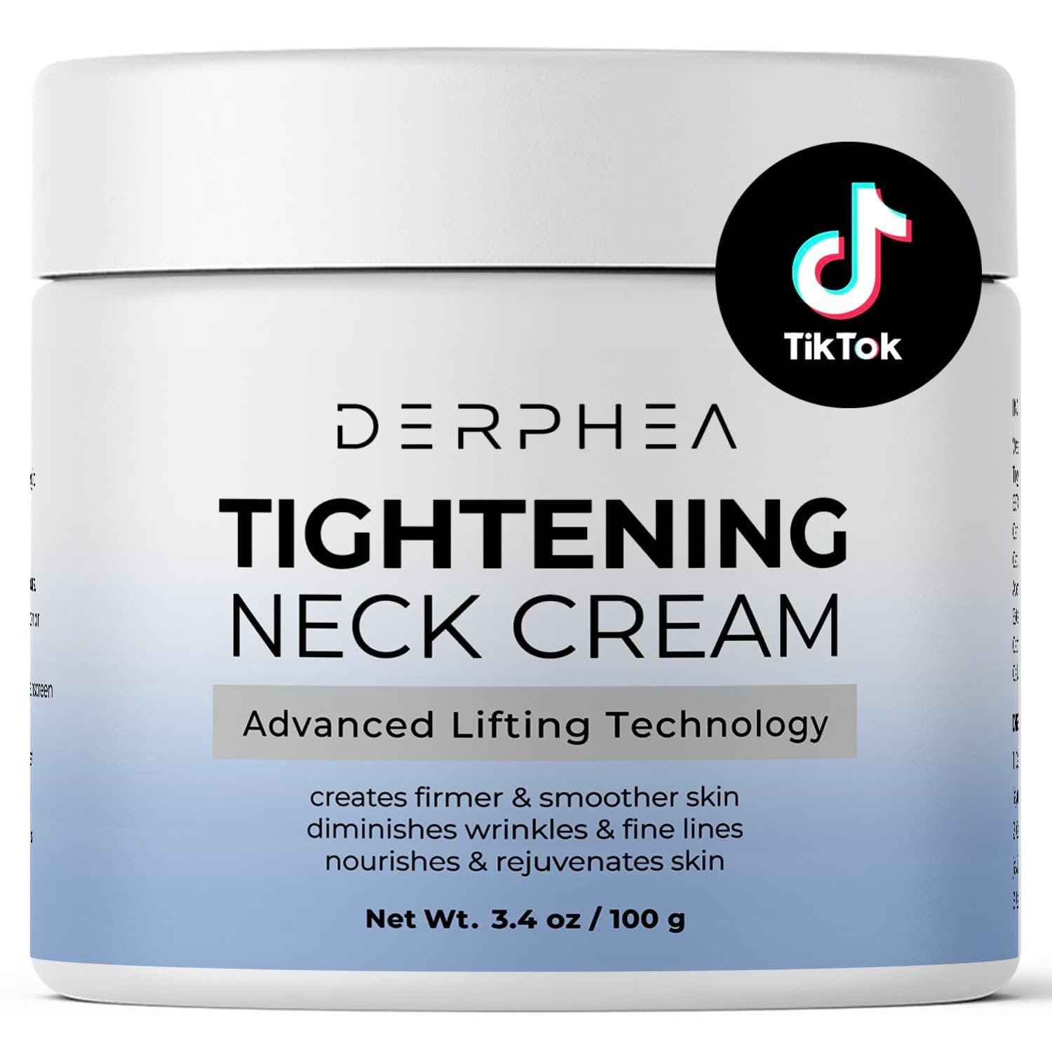 Neck Tightening Cream: Tighten and Lift Neck Cream For Tightening and Firming, Fine lines, Loose & Sagging On Face, Decollete & Other Skin Areas – 3.4 Fl Oz