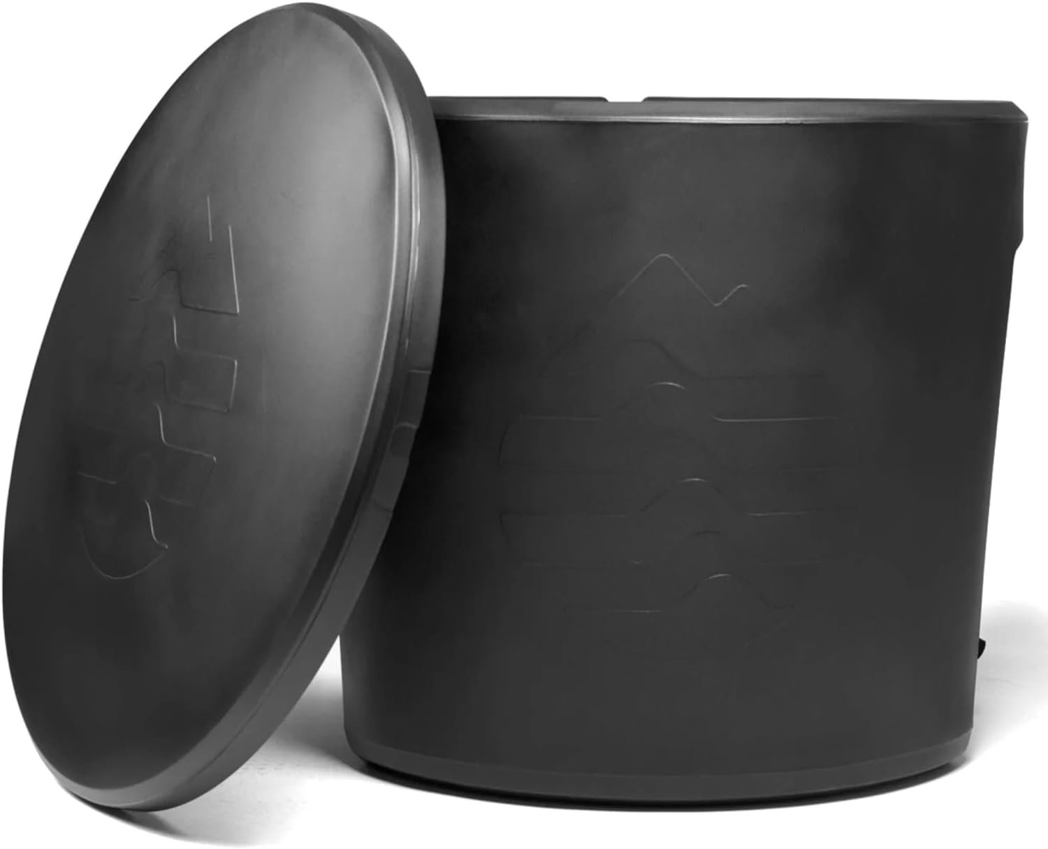 Ice Barrel Bathtub (300 Model) – Cold Plunge Tub Insulated Freestanding Cold Therapy Training Cold Tub for Athletes with Built in Chiller Ports – Portable Bath Tub Spa for Ice Baths (Charcoal Black)