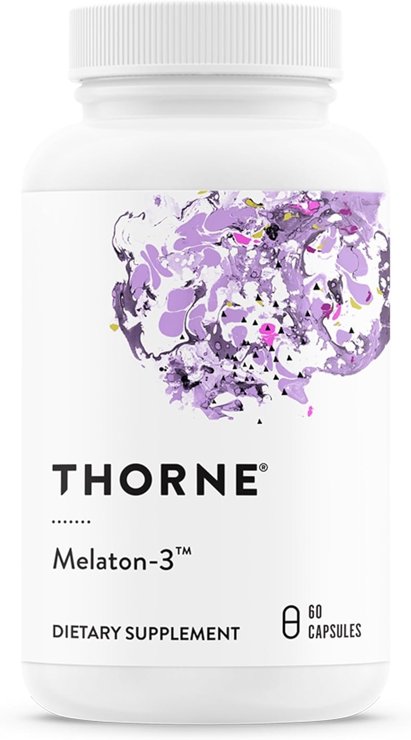 THORNE – Melaton-3-3 mg Melatonin Supplement – Supports Normal Circadian Rhythms, Restful Sleep & Relaxation* – NSF Certified for Sport – Gluten, Dairy & Soy-Free – 60 Capsules