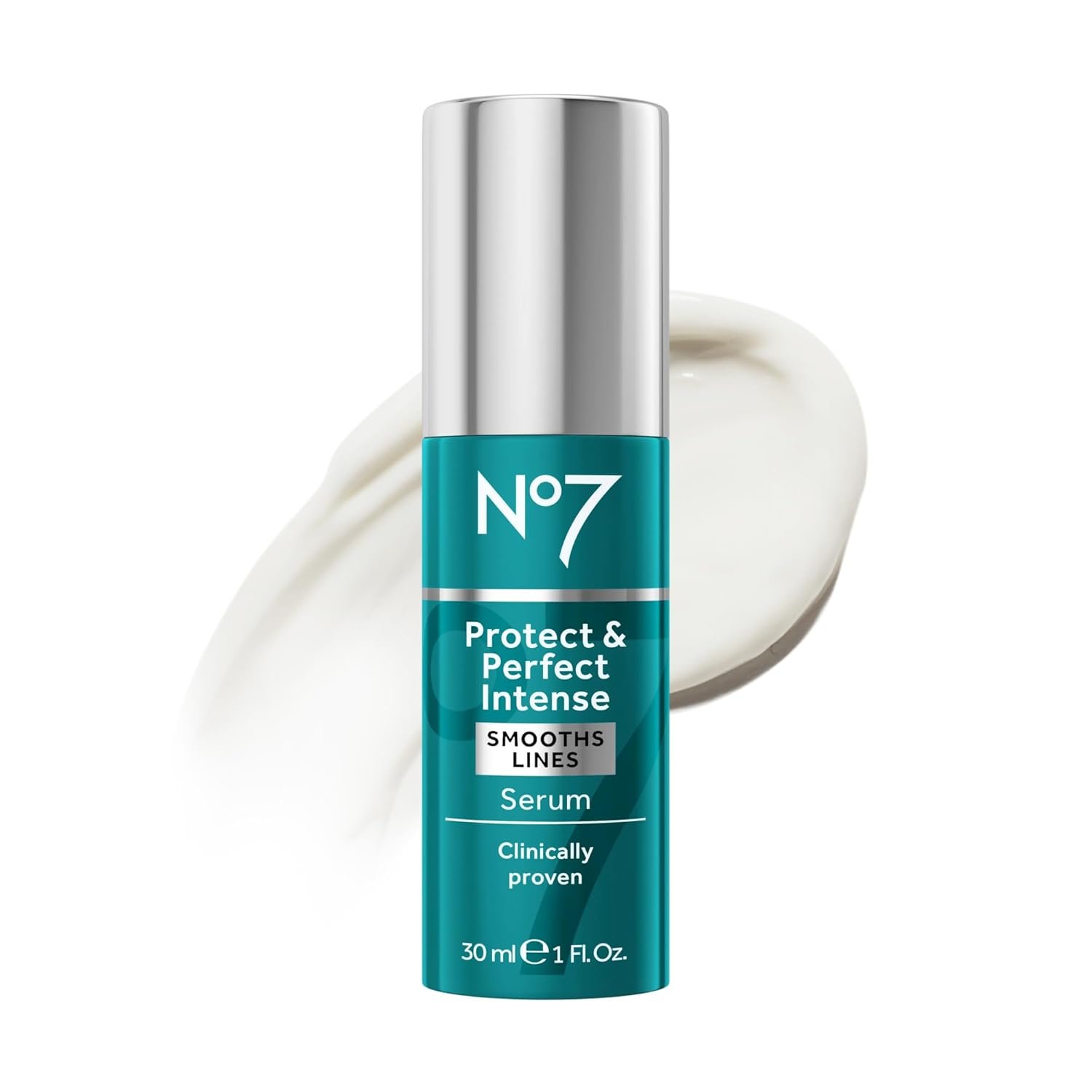 No7 Protect & Perfect Intense Advanced Serum – Anti-Aging Face Serum that Visibly Smoothes & Firms Fine Lines and Wrinkles – Formulated with Hyaluronic Acid and Matrix 3000+ Technology (1 fl oz)
