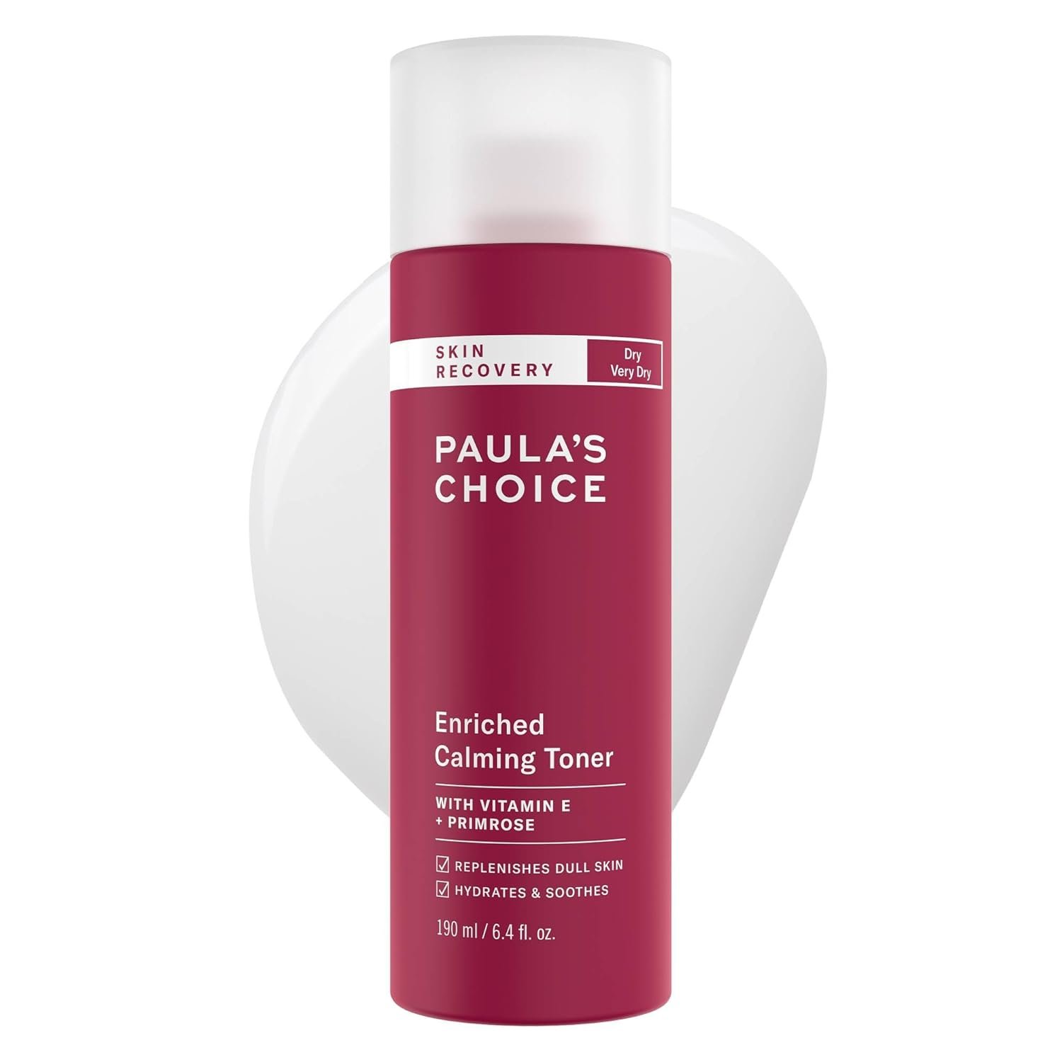 Paula’s Choice Skin Recovery Calming Face Toner, Toner for Face with Hyaluronic Acid, Vitamin E & Primrose, Hydrates, Replenishes & Soothes Skin, Dry & Sensitive Skin, Frangrance Free, 6.4oz
