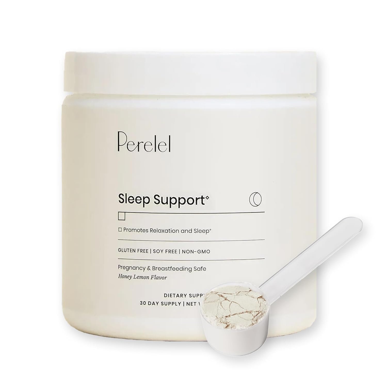 Perelel Sleep Support Magnesium Powder Blend with Lemon Balm, Relaxing Herbal Formula, Soy & Gluten Free, Non GMO, Honey Lemon Flavor, 2.43 Oz
