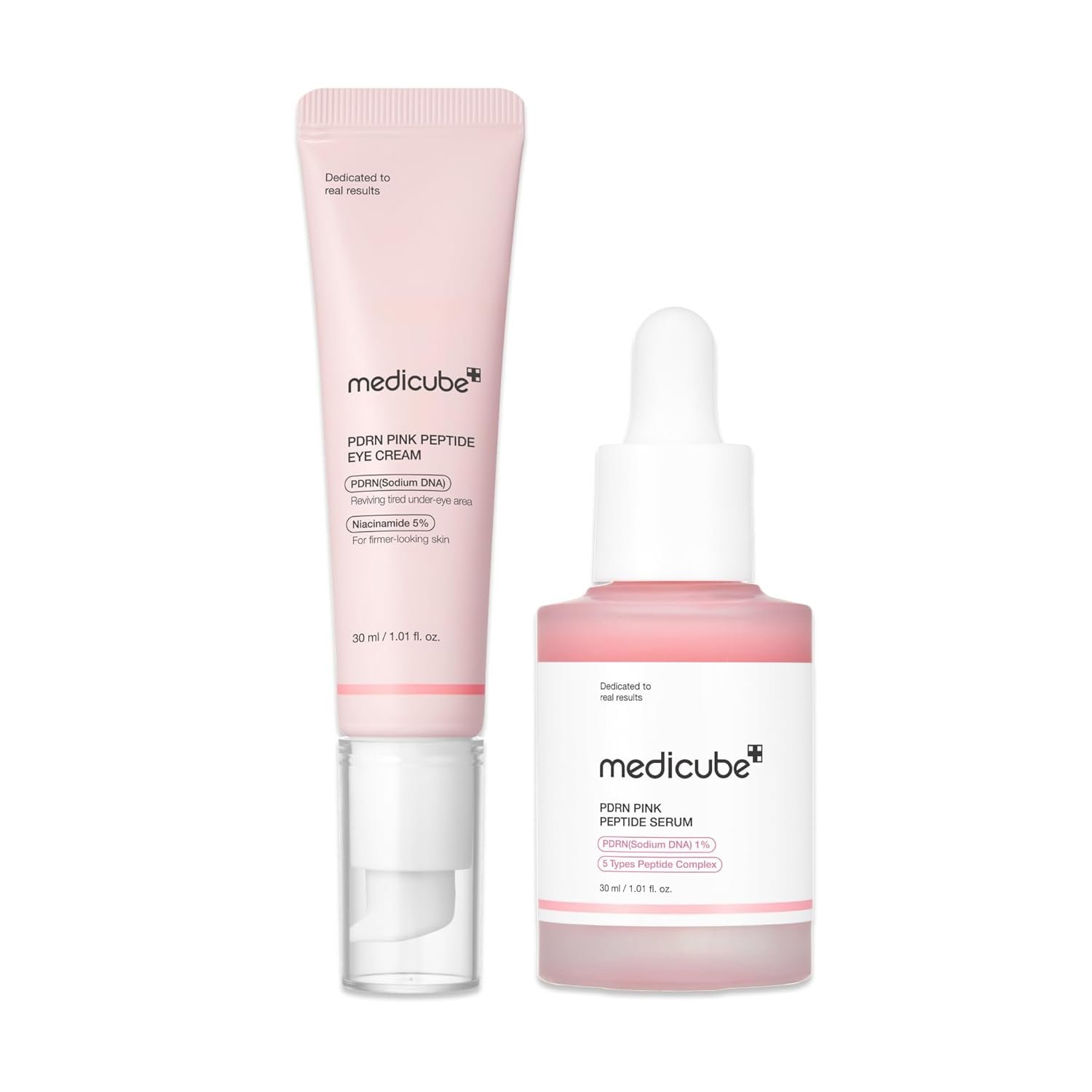 medicube PDRN Peptide Serum Duo for Face & Eye: PDRN Peptide Eye Serum and Salmon DNA Facial Serum for Radiant, Plump Skin | Korean Skincare, Gifts for Women, Skin Care Set