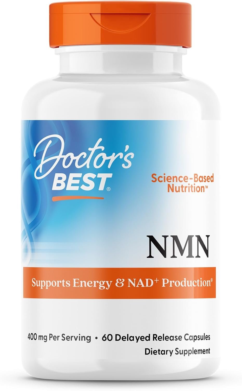 Doctor’s Best NMN Supplement for Women & Men – Supports NAD+ Production & Cellular Energy, Beta Nicotinamide Mononucleotide, 200 mg per Capsule, Vegan, Non GMO – 60 Veg Caps