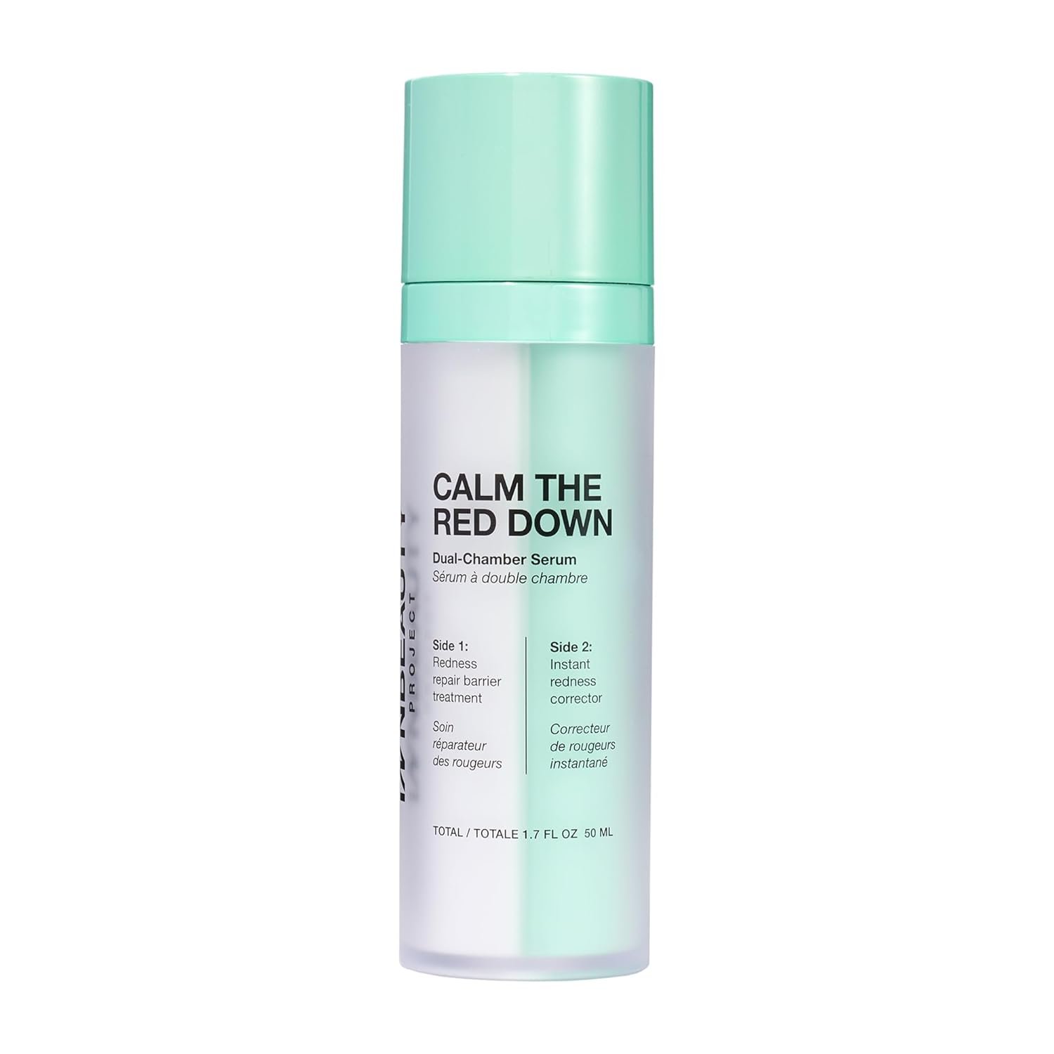 INNBEAUTY Project Calm The Red Down Dual Chamber Serum for Redness, Soothing & Skin Barrier Support, 1.7 OZ (50ml)