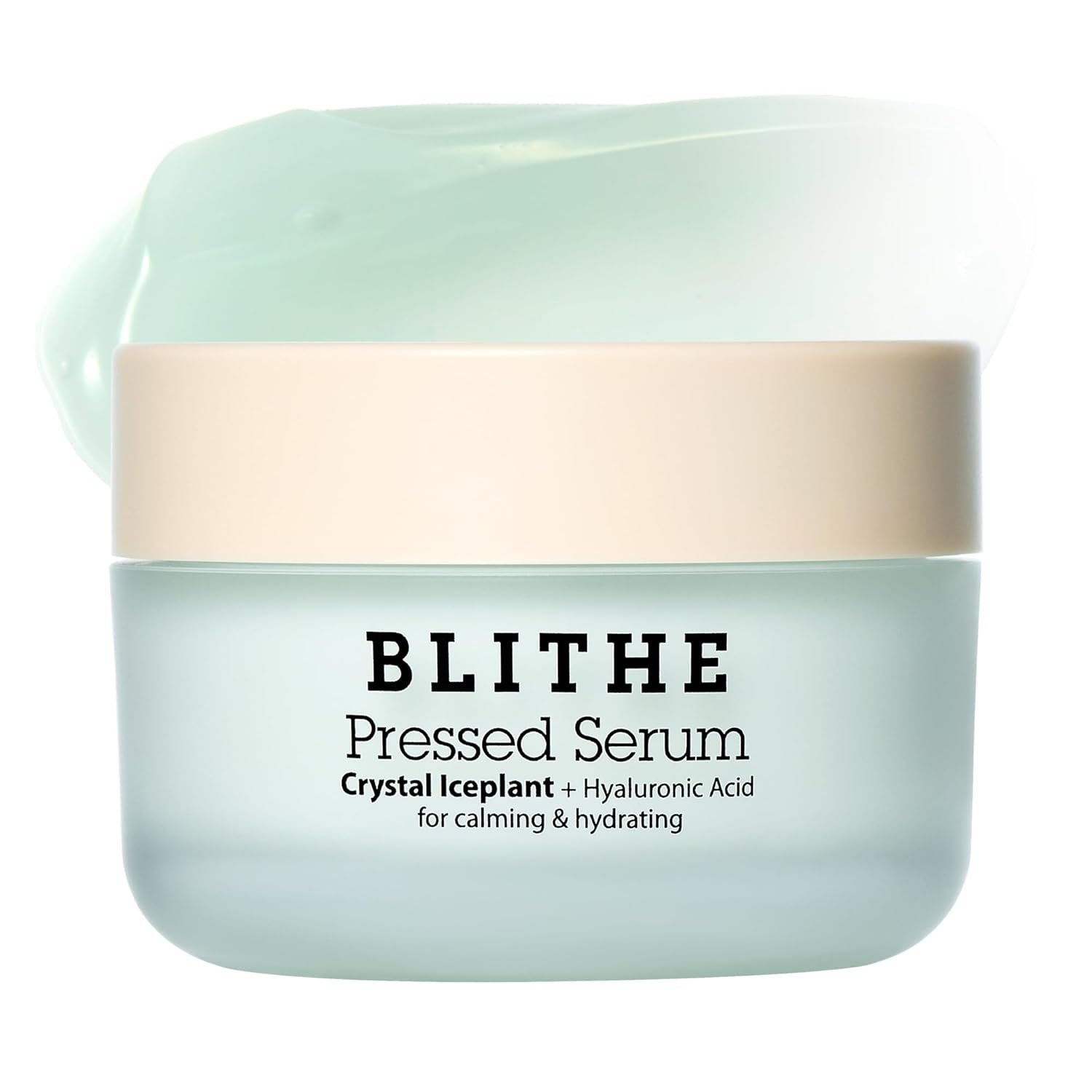 BLITHE Pressed Serum Crystal Iceplant Face Moisturizing Gel – Kbeauty Best Skin Cream for Dry Skin, Korean Serum for Combination Skin & Redness Relief, Face Moisturizer for Dry Skin Cream 1.68 Oz
