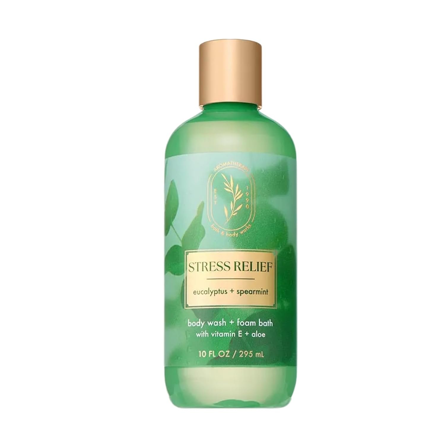 Bath & Body Works Eucalyptus Spearmint Body Wash & Foam Bath, Aromatherapy Cleanser with Vitamin E & Aloe, Non-Drying & Gentle for Daily Use, 10 fl oz – 1 Pack