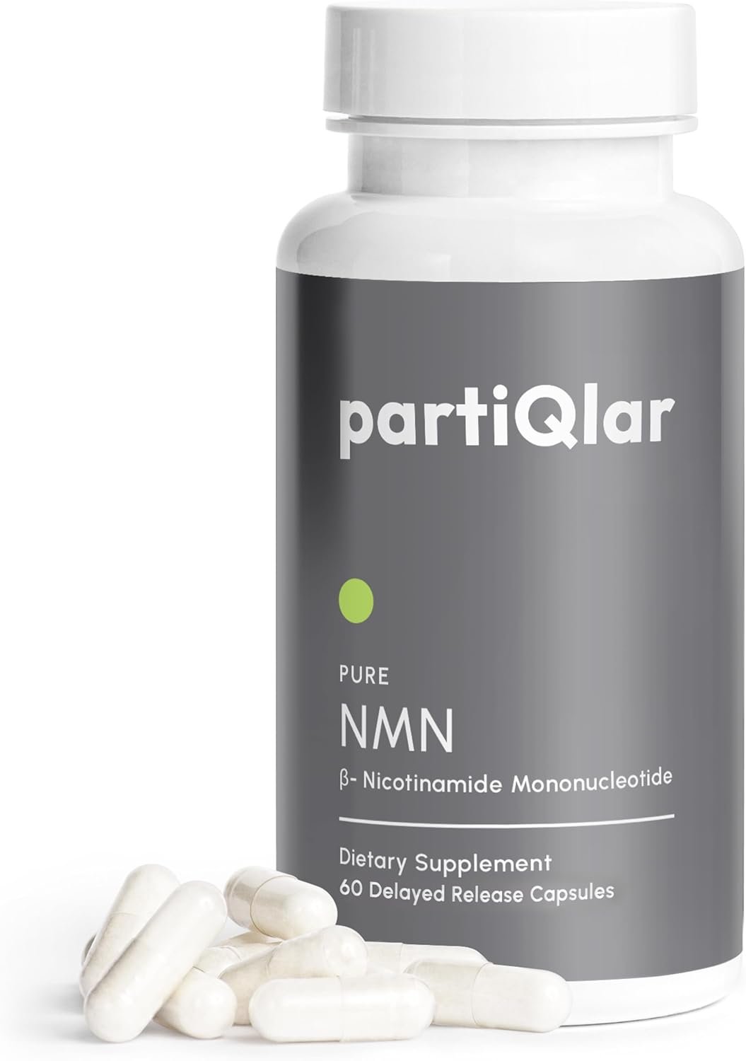 partiQlar NMN Supplement 500mg – High Purity Nicotinamide Mononucleotide – NAD+ Booster for Anti-Aging, Cellular Energy & Longevity – 60 Veggie Capsules