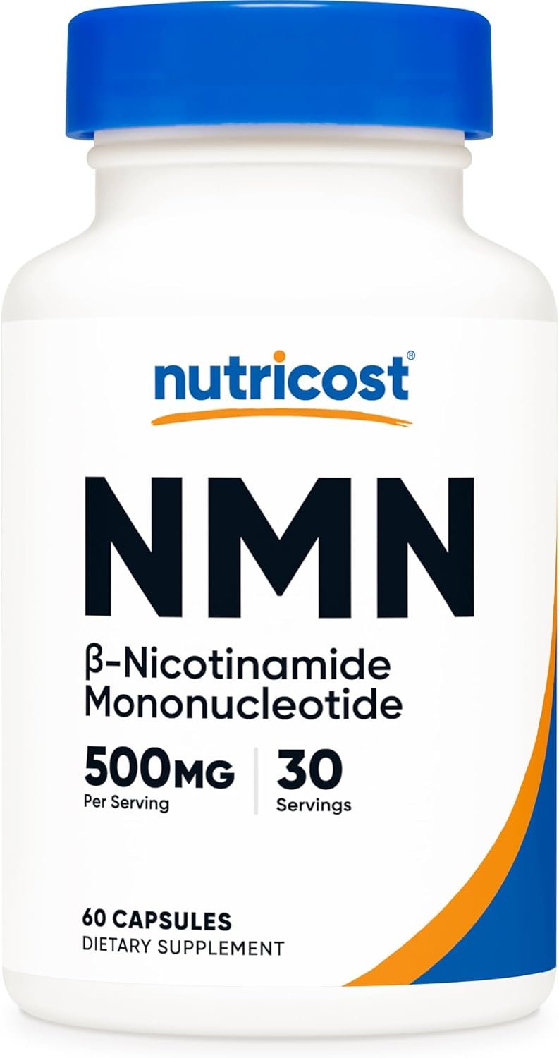 Nutricost NMN (Nicotinamide Mononucleotide) 500mg, 60 Capsules – Vegetarian Friendly, 30 Servings, Gluten Free, GMO Free
