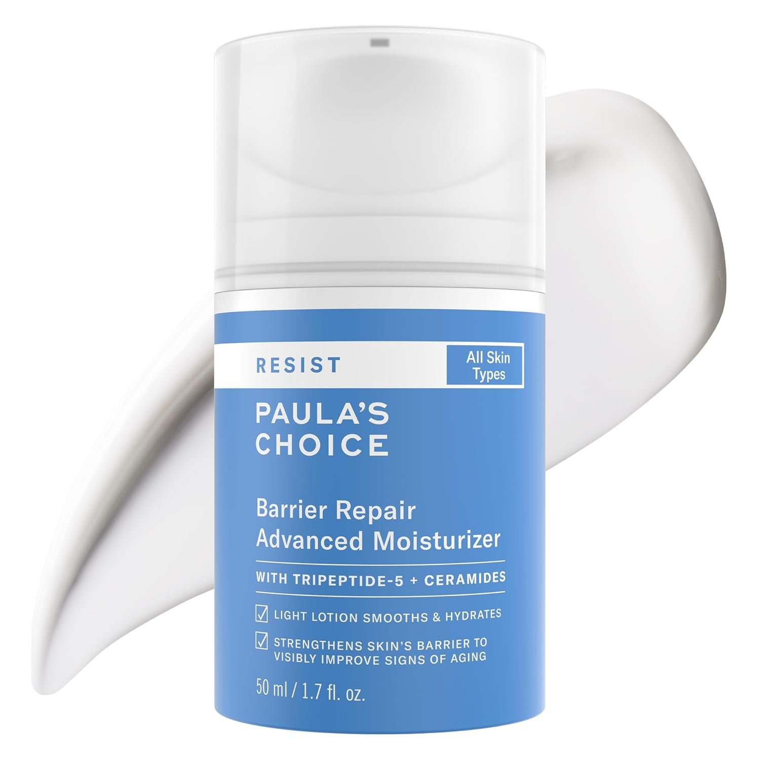 Paula’s Choice RESIST Barrier Repair Advanced Face Moisturizer with Ceramides, Peptides, Deep Hydration Face Cream for Wrinkles, Anti-Aging for All Skin Types, Fragrance-Free