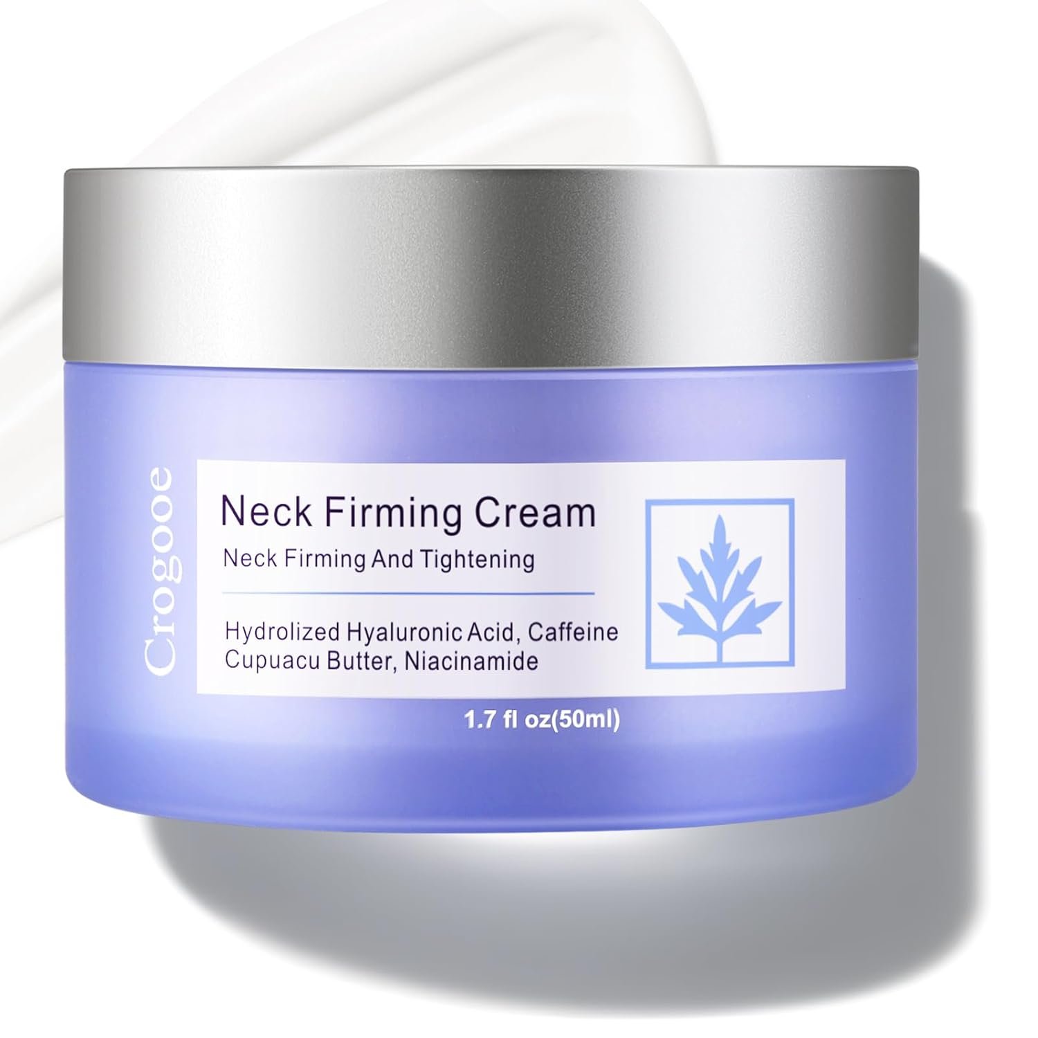 Crogooe Neck Firming Cream – Neck Creams for Tightening and Firming, Tightening and Lifting Wrinkles & Crepey Skin for Neck & Décolleté-1.7 fl.oz