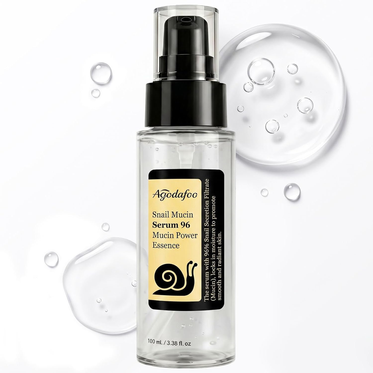 Snail Mucin Serum 100ml, Hydrating Serum for Face with Snail Secretion Filtrate, Advanced Snail 96% Mucin Power Essence for Dull Skin, Repairing Moisturizing Skin Care for Women
