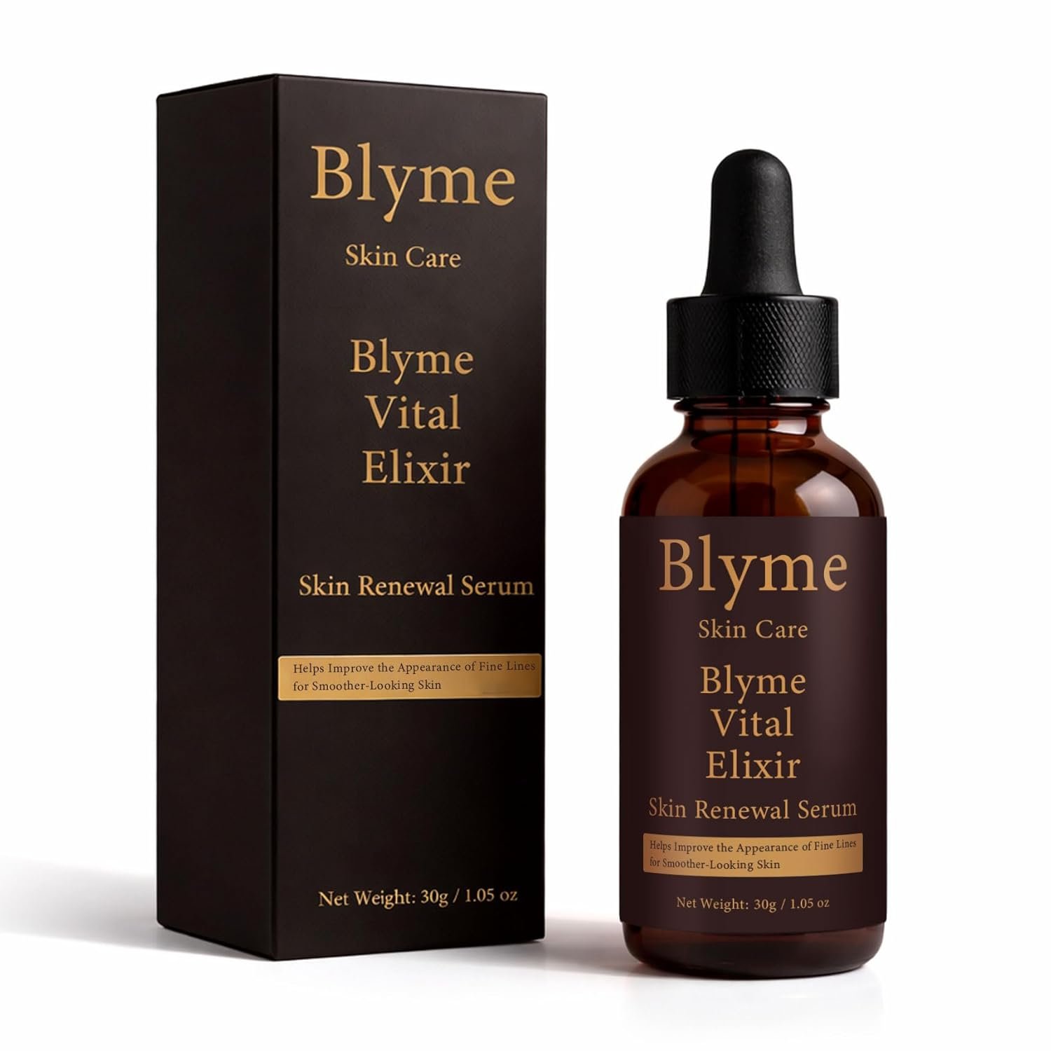 Blyme Prime Elixir, with Peptide, Hyaluronic Acid and Retinol, Help Reduce Appearance of Fine Lines, Support Skin Elasticity, Hydrating & Firming Face Serum for Mature-Looking Skin, 30ml (30g)