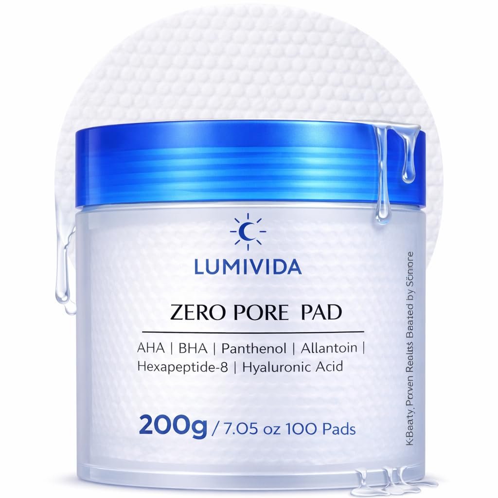 Zero Pore Pad Exfoliating Toner Pads with AHA, BHA, Panthenol, Allantoin, Hexapeptide-8, Hyaluronic Acid for Pore Control and Barrier Repair, 100 Pads, 7.05 oz