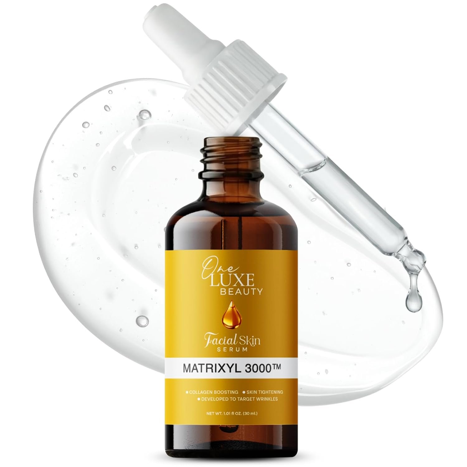 Anti-Aging Serum Matrixyl 3000 with Hyaluronic Acid, Peptide Collagen & Argireline – Matrixyl Palmitoyl 4 For Deep Wrinkle Repair & Hydrating Face serum – All skin types Luxe Serum 1.01 Fl Oz