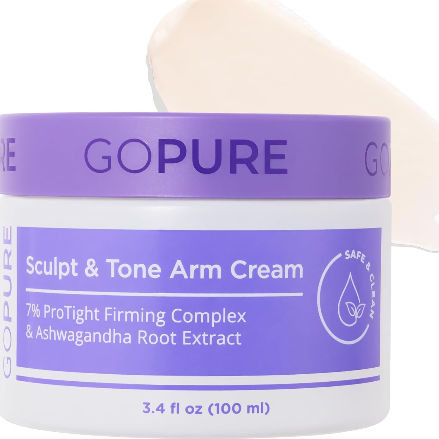 goPure Sculpt & Tone Arm Cream – Firming & Tightening Cream – Visibly Smooths, Lifts, Sculpts Arms – ProTight Complex – Rice Protein, Shea Butter, Avocado – Clinically Tested – All Skin Types