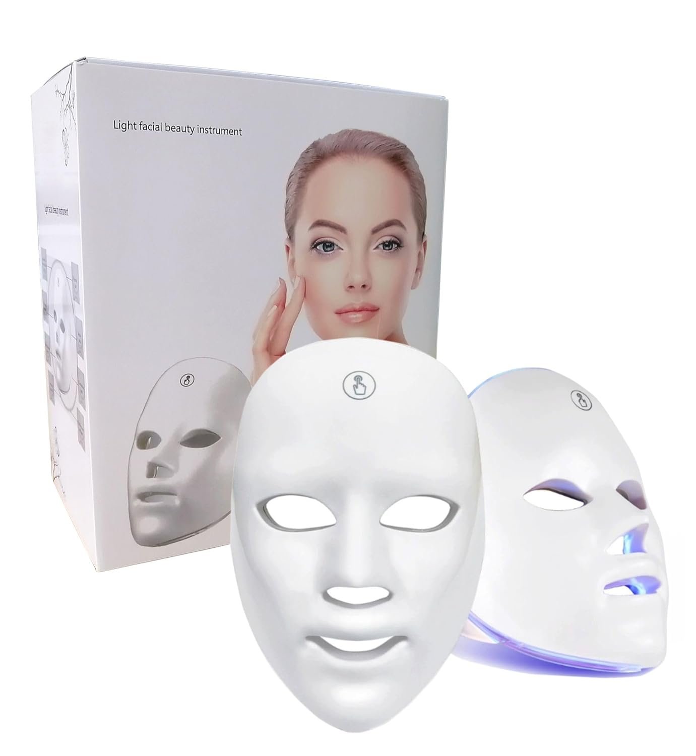 7-Color Facial Mask, Rechargeable Light Care Mask for Face, At-Home Beauty Device