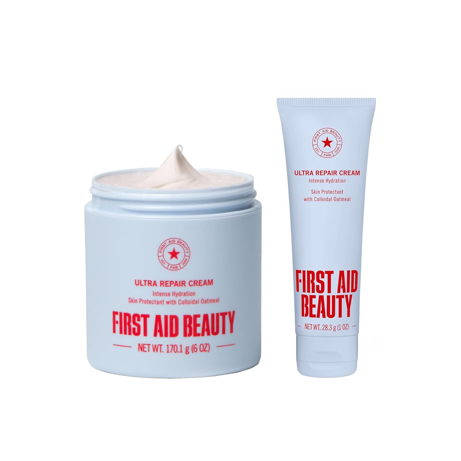 First Aid Beauty Ultra Repair Cream, Intense Hydration Face & Body Moisturizer with Colloidal Oatmeal, Helps Relieve Eczema, Dry Skin Barrier Repair, Fragrance Free