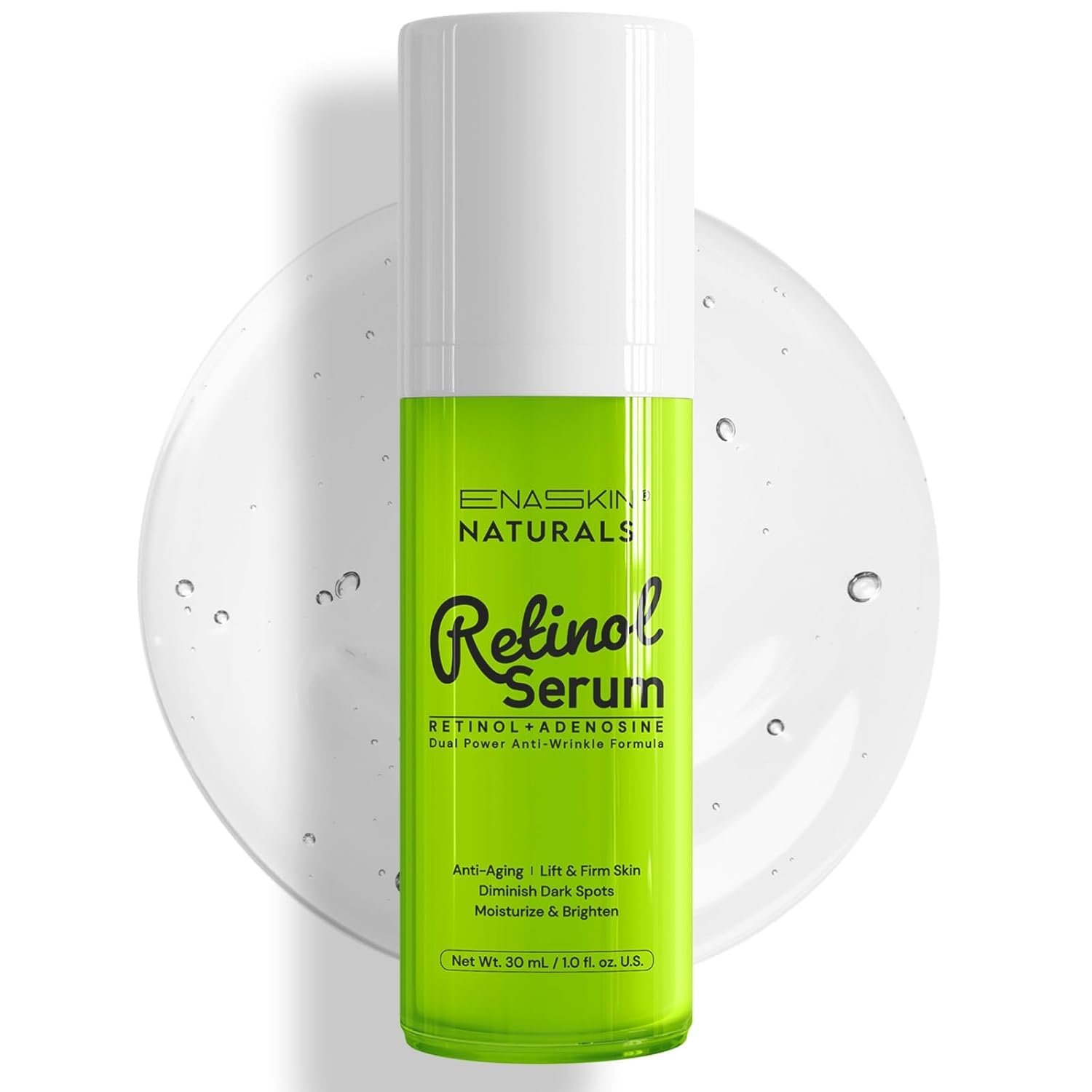 Retinol Serum for Face, Anti-Aging for Fine Lines, Wrinkles & Dull Skin, Hydrating & Gentle Formula with Peptides, Hyaluronic Acid & Niacinamide, Beginner-Friendly Night Skincare for Women, 1.0 fl.oz