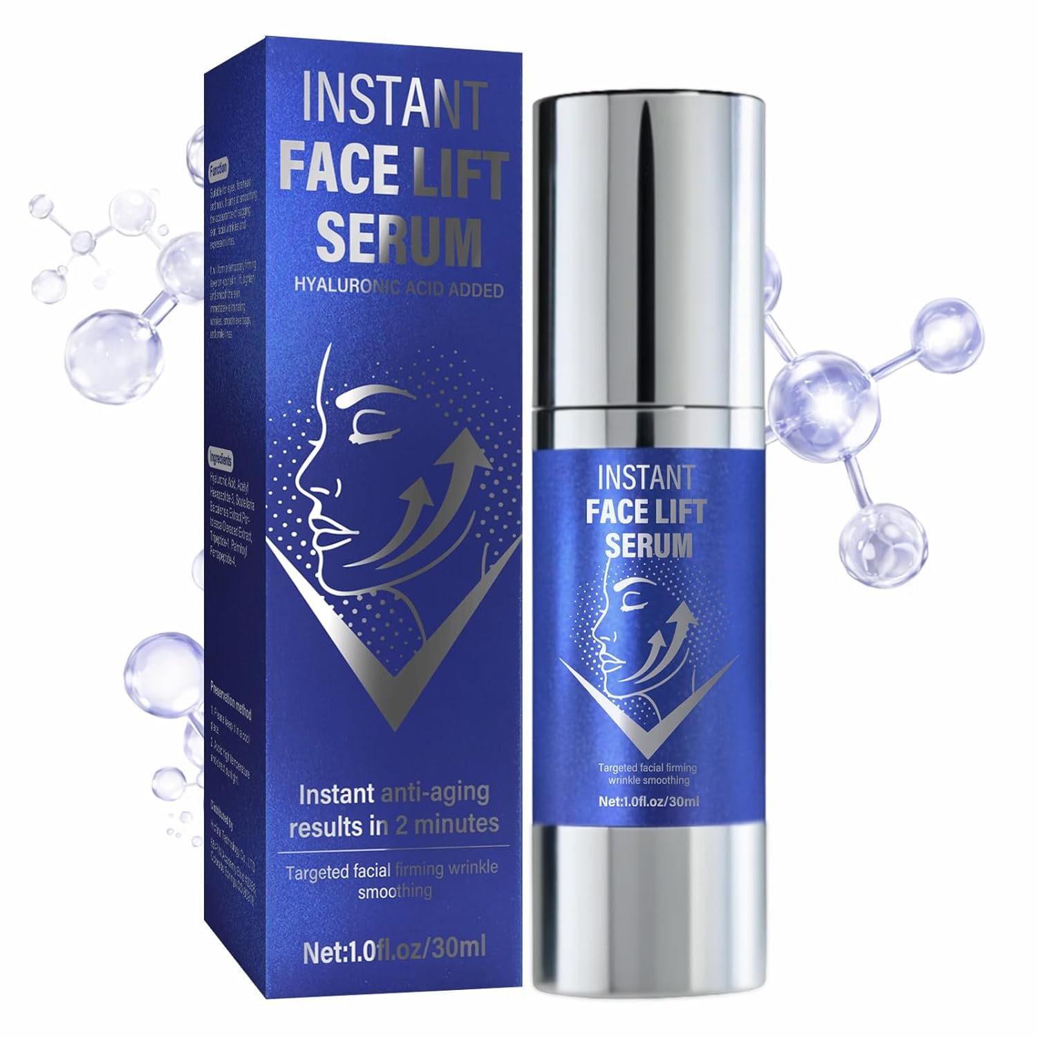 Instant Face Lift Serum，Face Lifting & Skin Tightening, Smooth Fine Lines, Pores and Deep Wrinkles, 1Fl Oz
